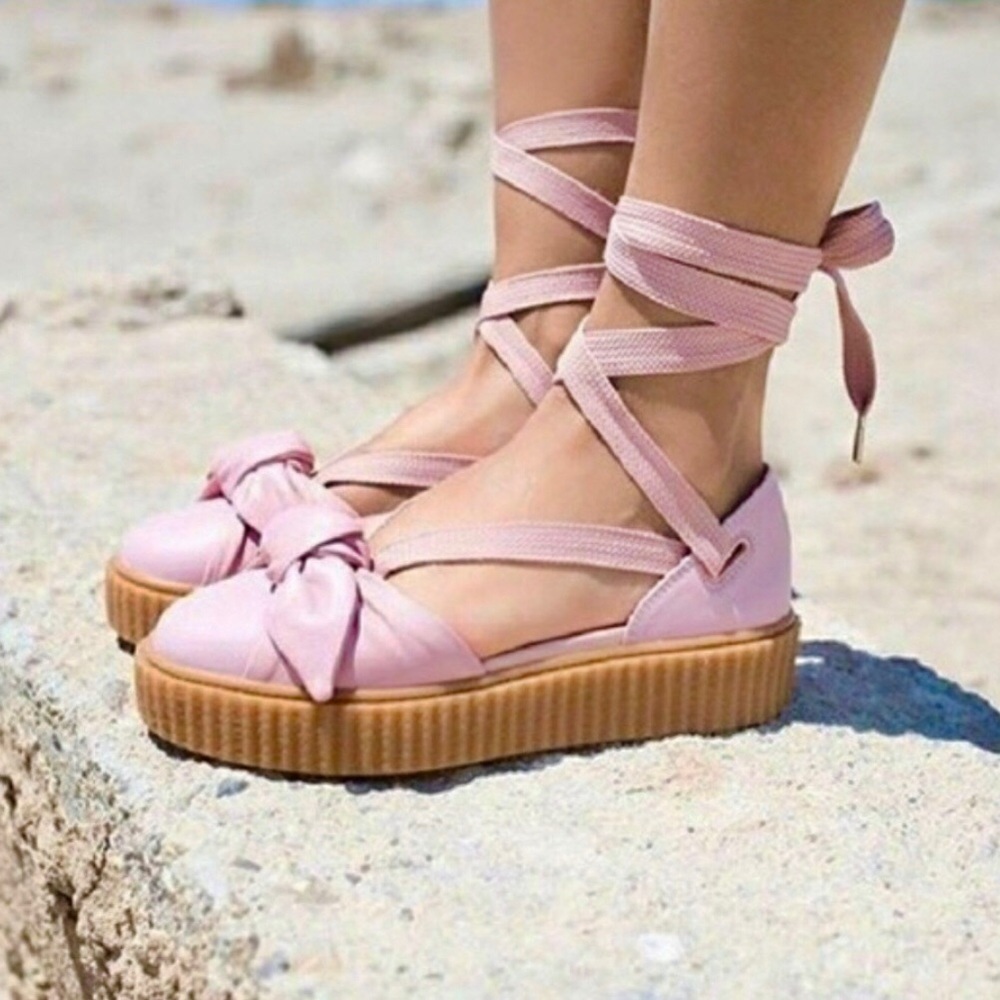 Puma Rihanna Fenty Bow Creeper Tie Shoes Sandals